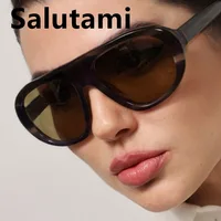 Lunettes de soleil vintage ovales noires à motif léopard pour femmes, nouvelle mode, verres dégradés, pour la conduite, style rétro sexy, pour l'extérieur 4
