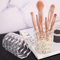 Cosmetic Storage Dustproof Makeup Brush Storage Bucket Cosmetic Brush Holder Cup Transparent Pen Holder For Dressing Table 2