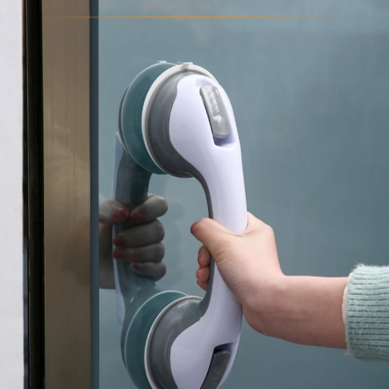 With Shower Handle Non-slip Support Toilet Bathroom Safety Grab Rod Handle Vacuum Suction Cup Suction Cup Handrail bathroom hardware accessories