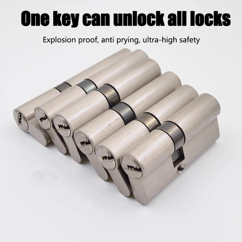 Door Lock Cylinder Lock With Master Key Indoor Entrance Door 60mm 70mm 80mm Eccentric Cylinder Same Key Customize