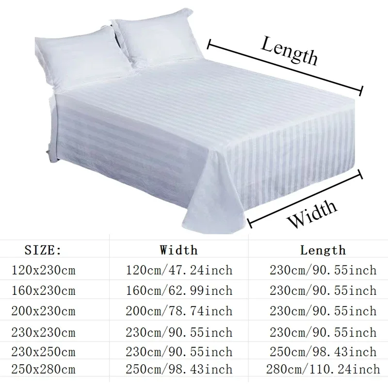 1PC Bed Sheets Polyester Cotton Washed Material Pure White Grey Blue Hotel Bed Sheets Single and Double Home Use (no Pillowcase) 6