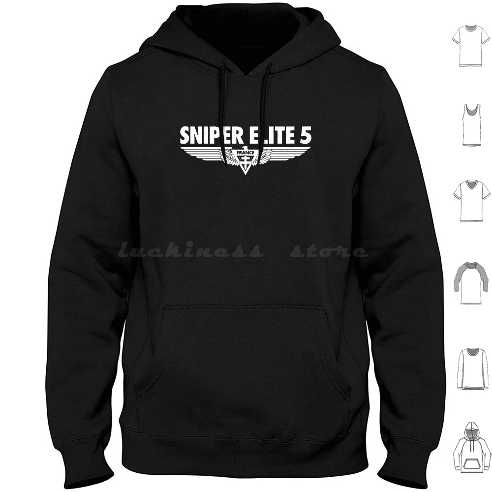 Sniper Elite 5 Felpe Con Cappuccio Manica Lunga 5 Sniper Elite Gaming Elite Sniper Rifle Army Gamer Arma Gun Rpg Call Duty Series