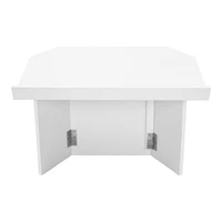 Foldable Tabletop Podium, Portable Desktop Lectern, Teacher Speaker Desk Lectern For Churches, Classrooms, Homes, Schools White 2