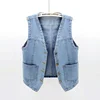 Woman Jacket Vest Spring Summer Denim Vest Women's Short Loose Sleeveless Coat Vest Chaleco Mujer 1