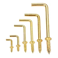 10/20pcs L shape Dresser Cup Hooks Right Angle Screws photo hanger Light Hook line Storage hooks Frame Accessories 1