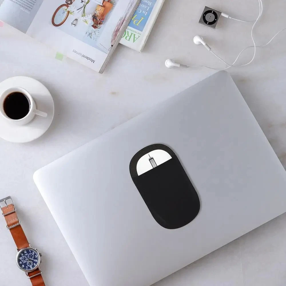 Mouse Storage Bag Adhesive Stick On Mouse Holder Wireless Storage Pouch Sundries Bags Compatible With Laptop Convient