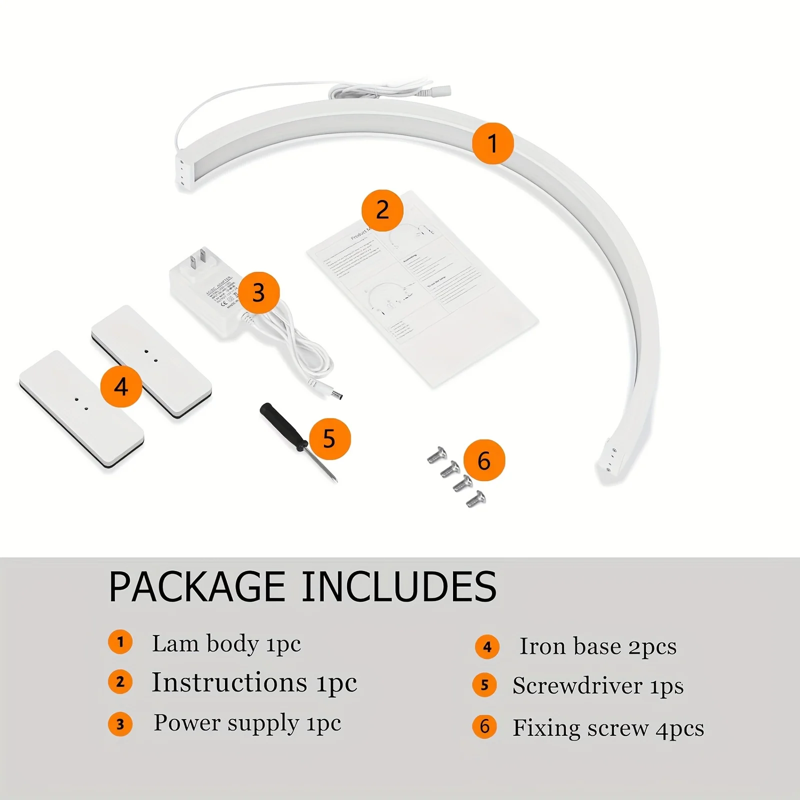 22-inch desk lamp, half-moon LED nail light, nail technology light, three colors of light, adjustable brightness 4