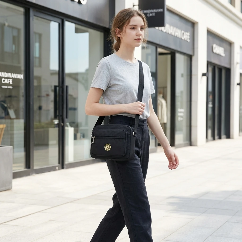 Women's Crossbody Purse: Durable Multi-Pocket Shoulder Bag with Adjustable Strap