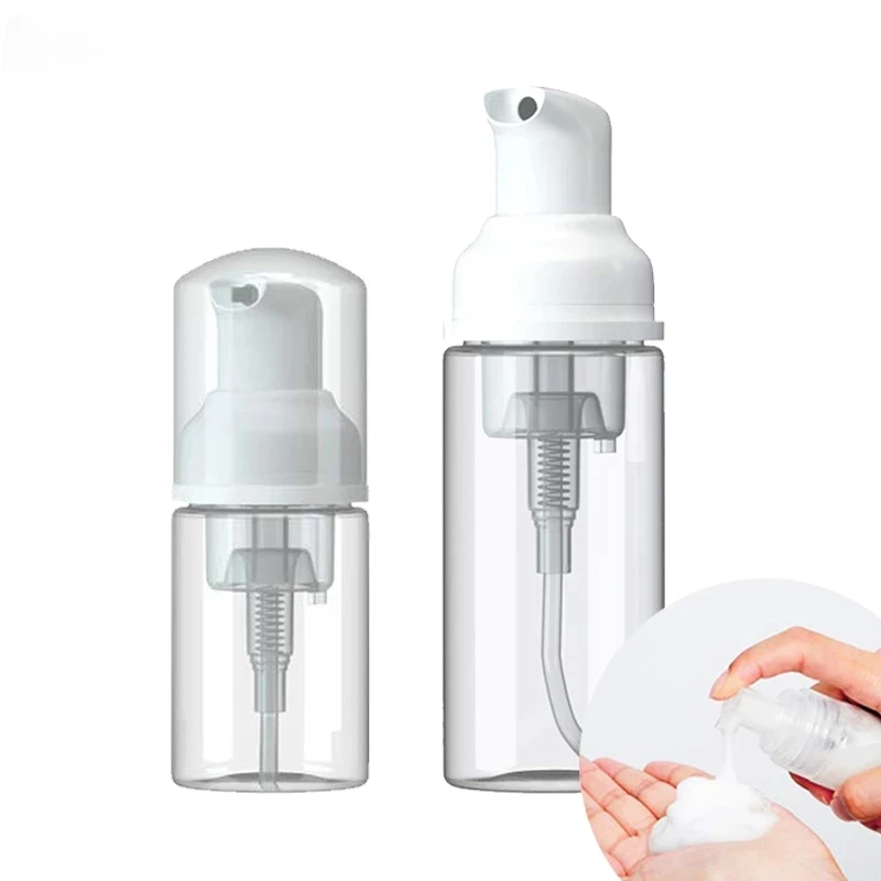 1pc Small Foam Dispenser Plastic Pump Bottles Mini Empty Soap Refillable Bottle for Travel Cleaning Cosmetics Packaging 30/60ml