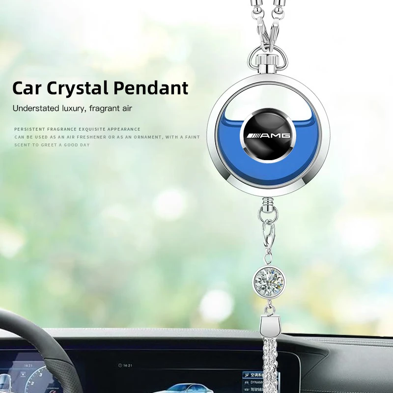 AMG Logo Car Interior Perfume Pendant Air Freshener Scent Bottle