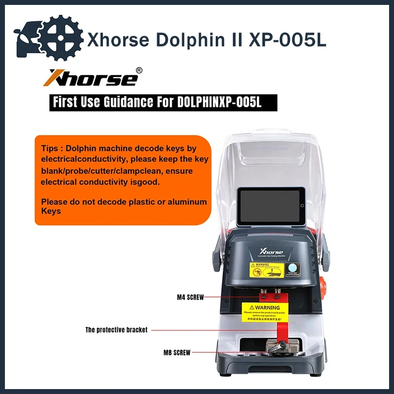 

Xhorse Dolphin II XP-005L XP005L Automatic Portable Key Cutting Machine with Adjustable Screen and Built-in Battery