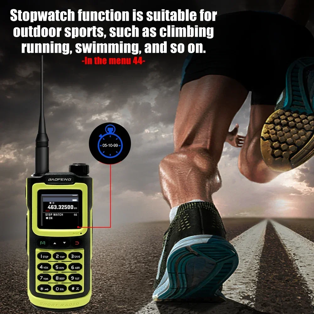 BaoFeng Original Walkie Talkie 30KM Long Range Wireless Copy Frequency Stopwatch Waterproof Two Way Radio 1.77" LCD NOAA G30 Pro 4