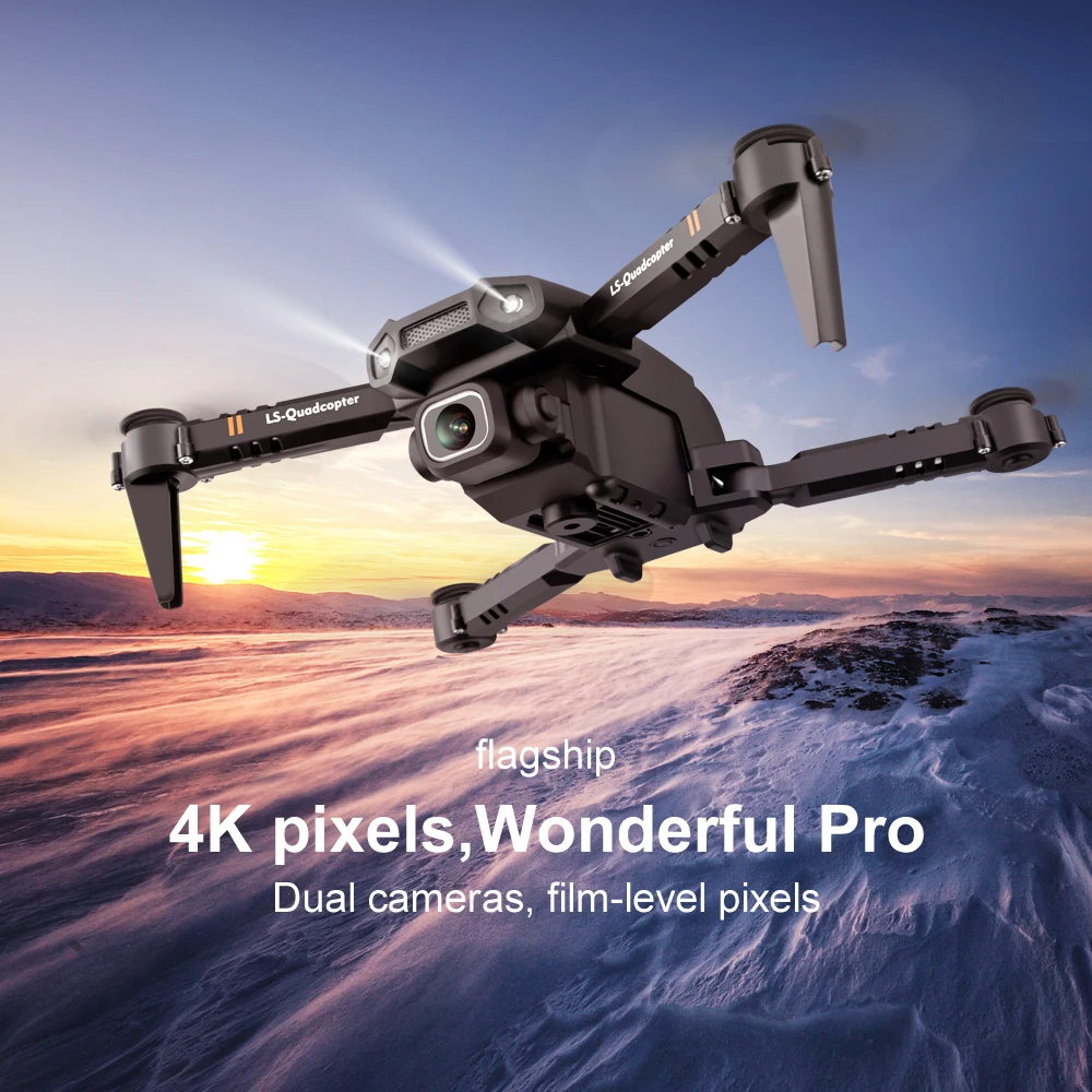 RC Helicopters LSRC  LS-XT6 Mini WiFi FPV with 4K/1080P HD Dual Camera Altitude Hold Trajectory Flight Mode Foldable RC Drone Quadcopter RTF rc helicopter with camera