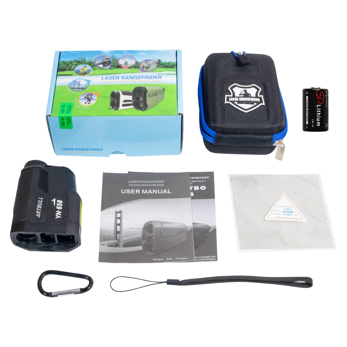 ARTBULL 1000m Golf Rangefinder 650m Telescope with Flag-Lock Slope Pin Laser Distance Meter Hunting Outdoor laser rangefinder distance meter