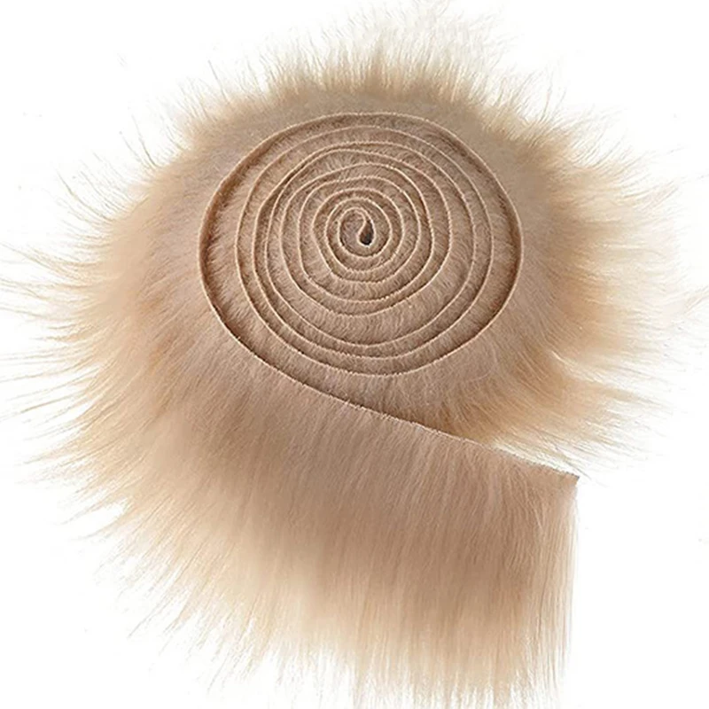 Faux Raccoon Fur Ribbon Tapes DIY Apparel Sewing Fluffy Trim Trimming Fabric Home Decoration Sewing Costume Collar Hat 1pc fur fabric
