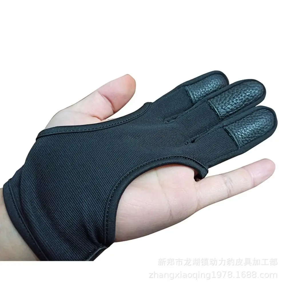 Archery Three-finger Gloves Hunting Shooting Protection Gloves Beginners Hand Guard Protector Glove Archery Protective Gear Sports Gloves Finger Gloves
