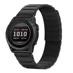 Magnetic Quick - Fit Silicone Wrist Strap - Fenix 8 47mm (Black B)