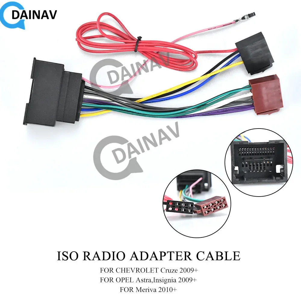 

12-031 ISO радиоадаптер кабель для CHEVROLET Cruze 2009 +/OPEL Astra,Insignia 2009 +;Meriva 2010 +