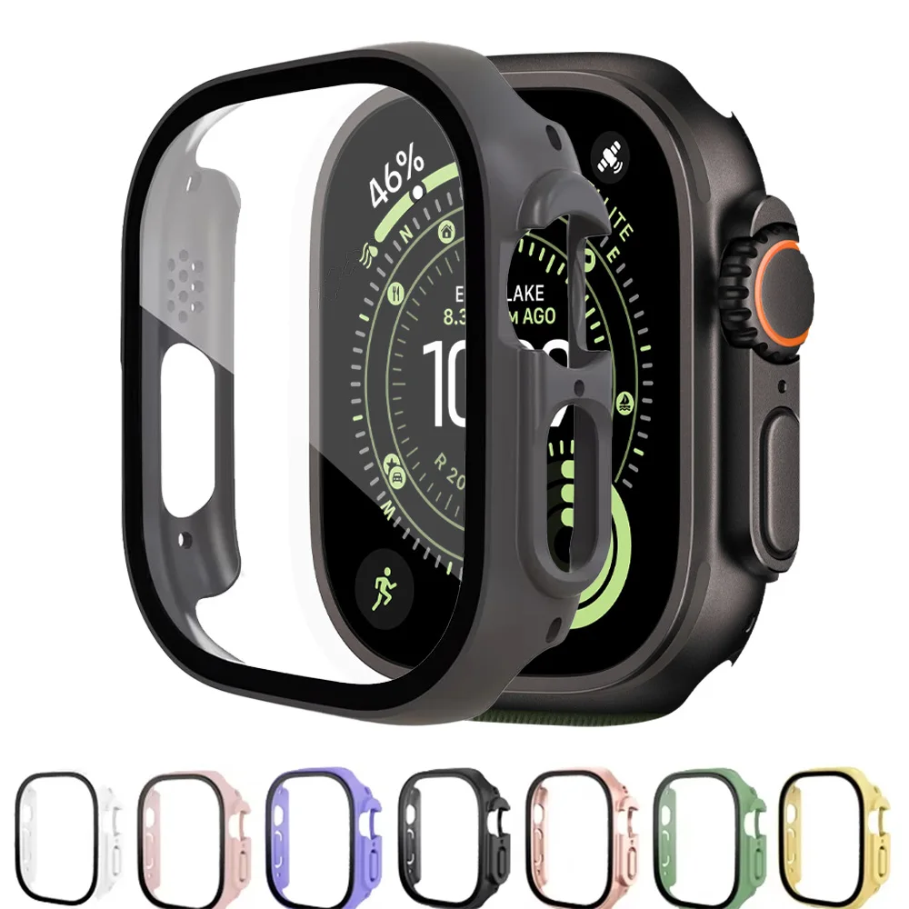 Shockproof Apple Watch Ultra 49mm Screen Protector with Tempered Glass