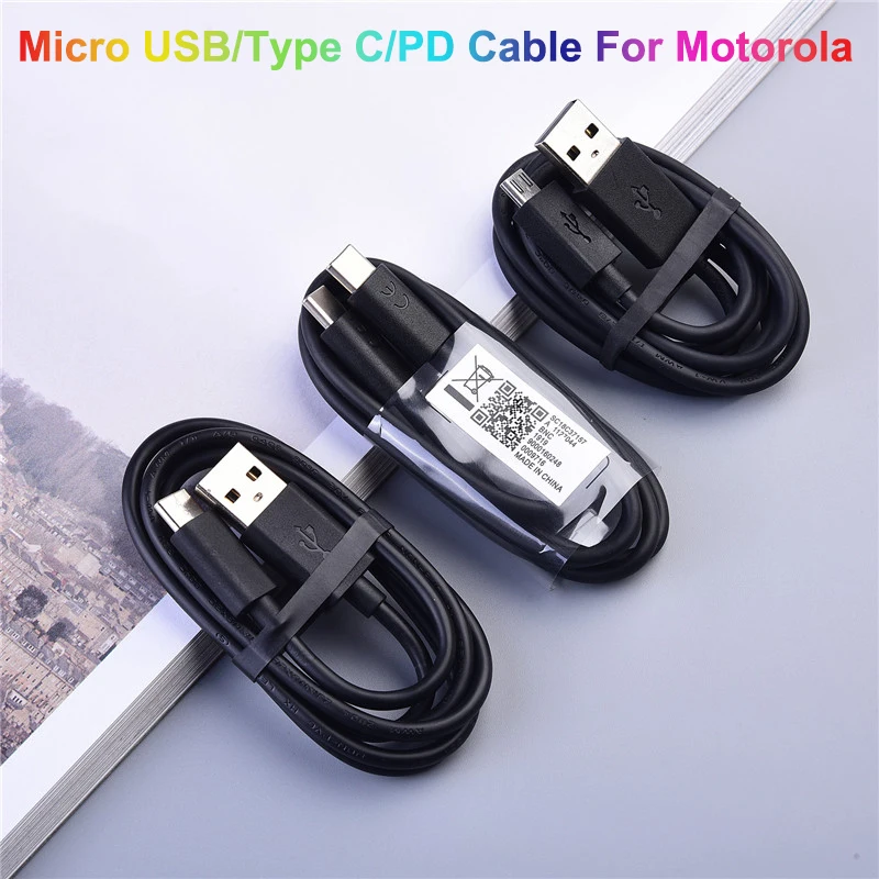 Micro Usb Moto Z4 Charger Cable For Motorola Razr 40 Ultra/G34/G54
