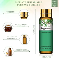 PHATOIL – diffuseur d'huiles essentielles de lavande, 10ml, huiles essentielles naturelles pures, menthe, citronnelle, citron, arbre à thé, huile anti-moustiques 6
