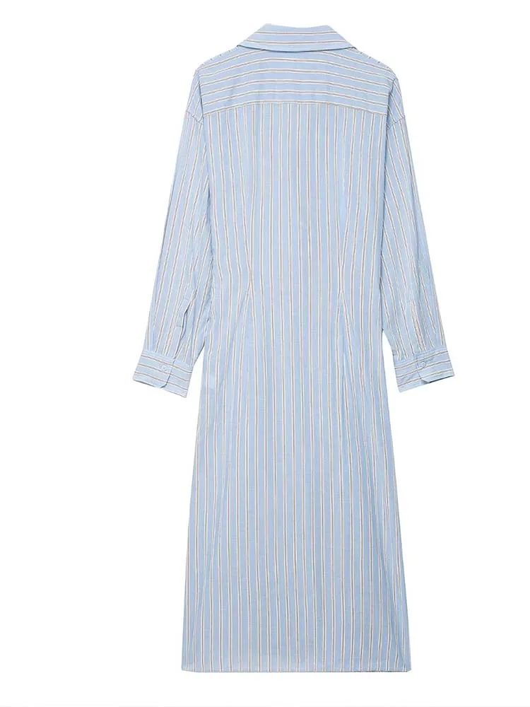 Bow Lace Up Elegant Long Dresses For Women 2025 New French Style Long Sleeve Dress Casual Loose Women's Dresses