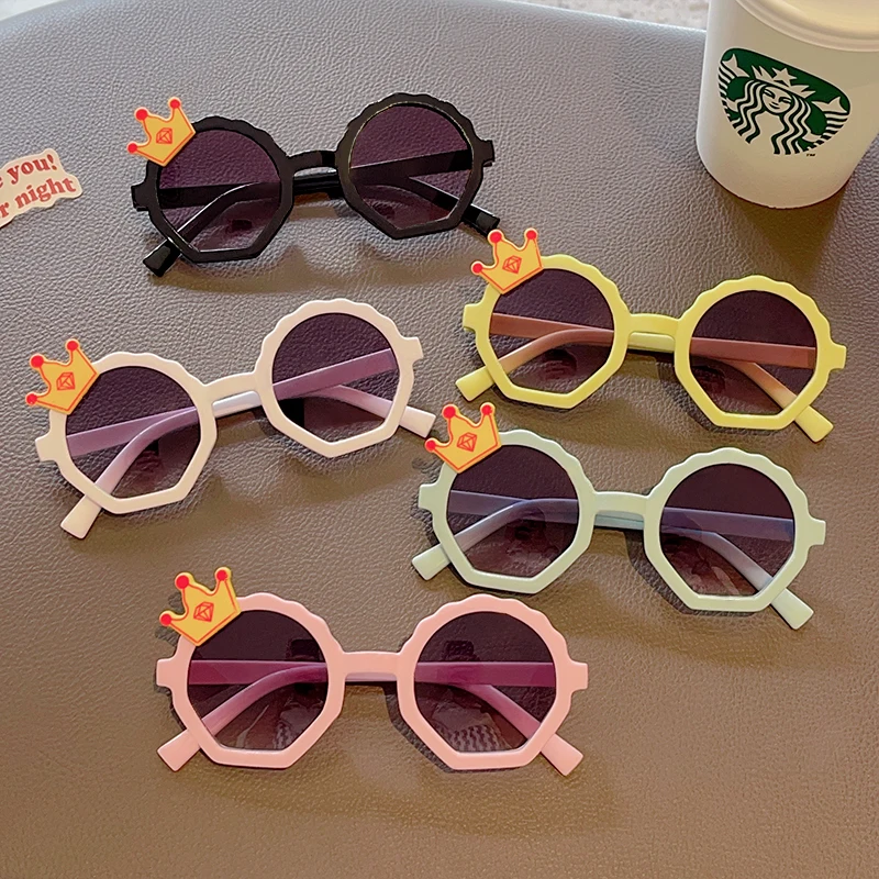 Children Cute Striped Polygon UV400 Sunglasses Baby Girls Outdoor Sun Protection Kids sunglasses children sunglasses