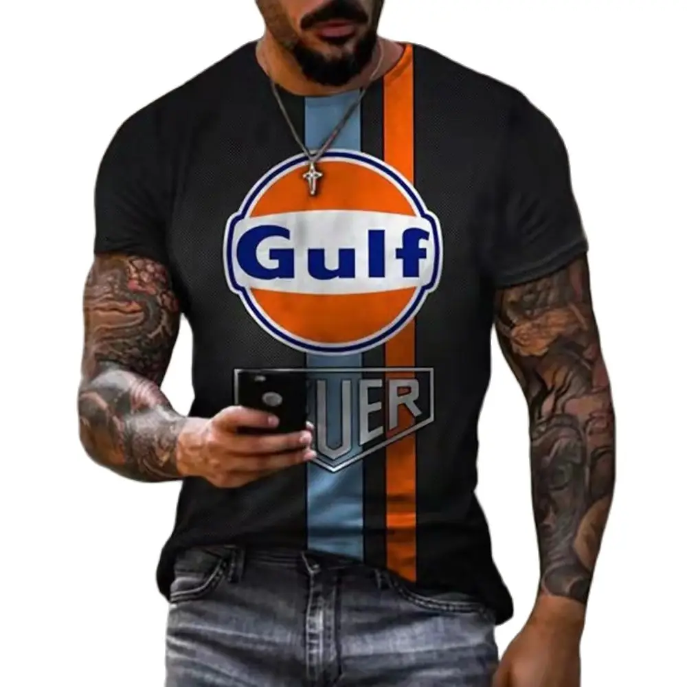 

Men's Fashion Vintage Motor Oil Printed T-Shirt