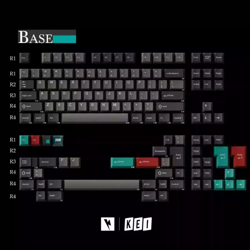 Keykobo Dolch kkb 테마 키캡 세트 체리 프로파일 키캡 커스텀 ABS 키보드 캡 기계식 키보드 게이머 선물 마우스 패드
