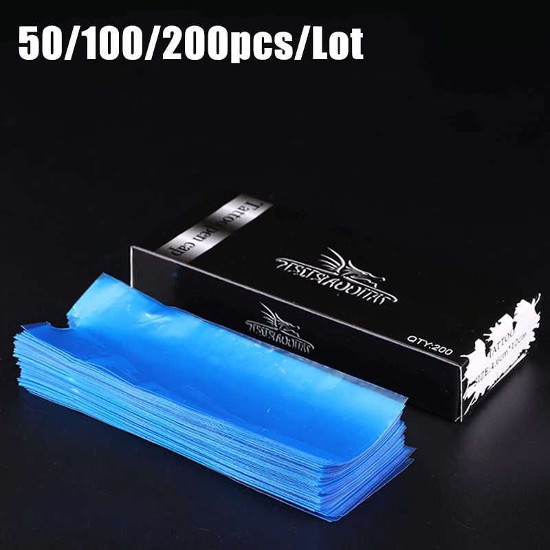 

50/100/200pcs Disposable Tattoo Pen Bag Cartridge Tattoo Machine Sleeves Bags Covers Clip Cord Cover Filter Pen Tattoo Supplies