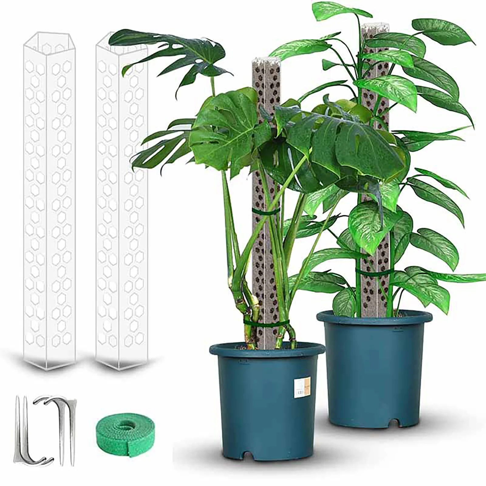 

Moss Poles for Climbing Plants Stackable Plastic Plant Pole Plant Sticks Moss Pole for Climbing Plant Support Universal Creeper