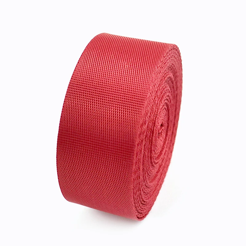 Vibrant Red Decorative Webbing Strap for DIY Sewing and Fashion Accessories