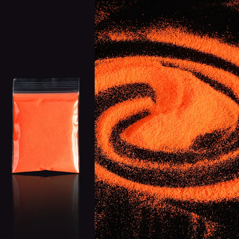 10g/Bag Fluorescent Sugar Powder Art Dazzling Nail Art Pigment Glitter Colorful Rainbow Dust For DIY Manicure Decoration Design