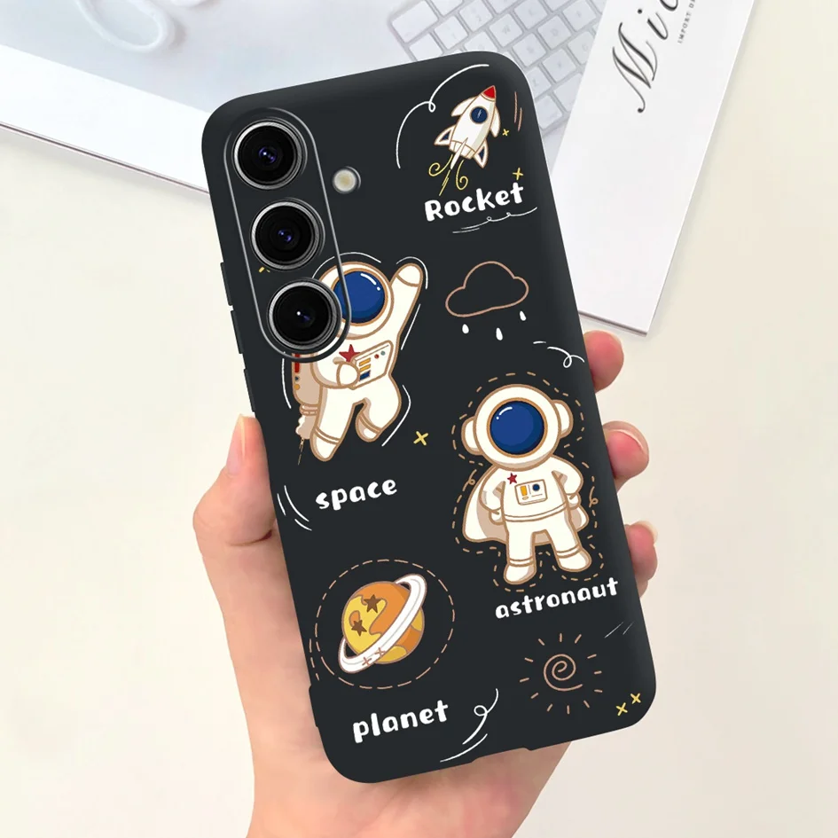 Lovely Yellow Duck Astronaut Matte Silicone Soft Phone Case