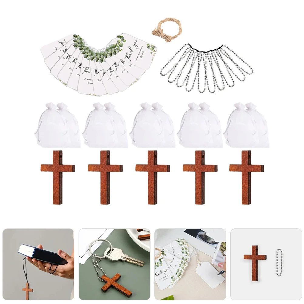 

50 Sets Cross Ornaments Christmas Tree Decor Shape Adorn Desktop Hanging Collection Wood Paperwooden Wall Craft Baby Shaped
