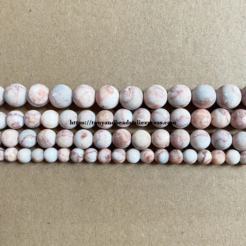 Perline Diaspro Ragnatela Naturali 4mm | 90 Perle Rotonde Per Creare Gioielli Fai Da Te, Filo Da 39,4 Cm - 2