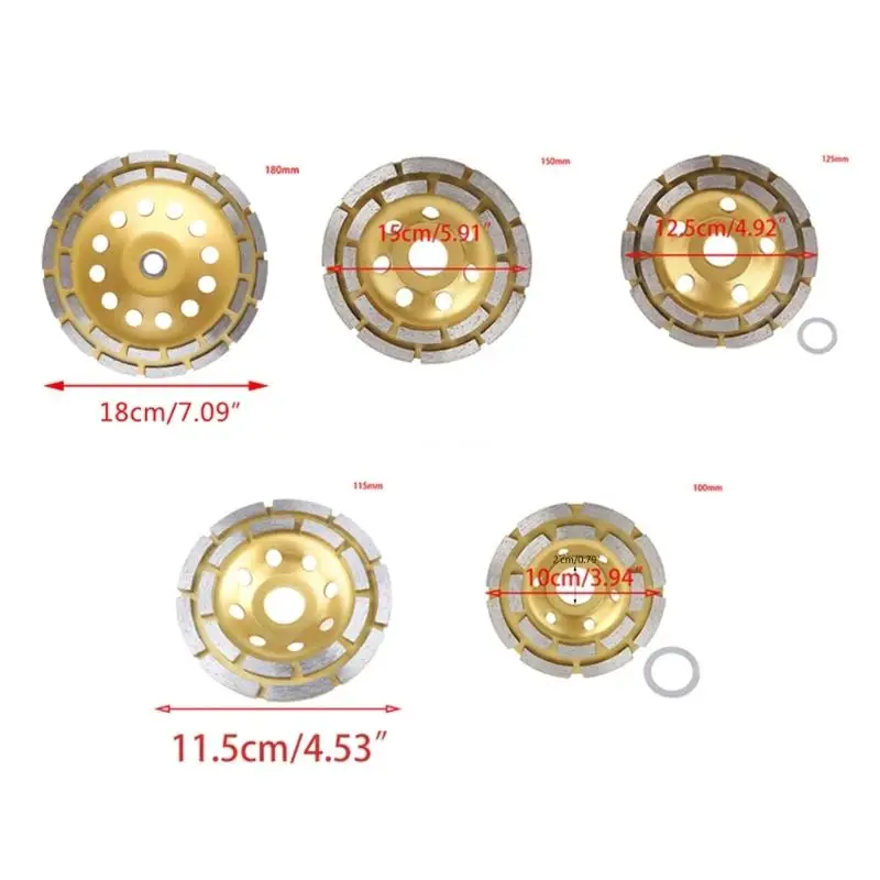 100/115/125/150/180mm Diamond Segment Grinding Wheel Cup Disc Grinder Concrete Granite Stone Cut