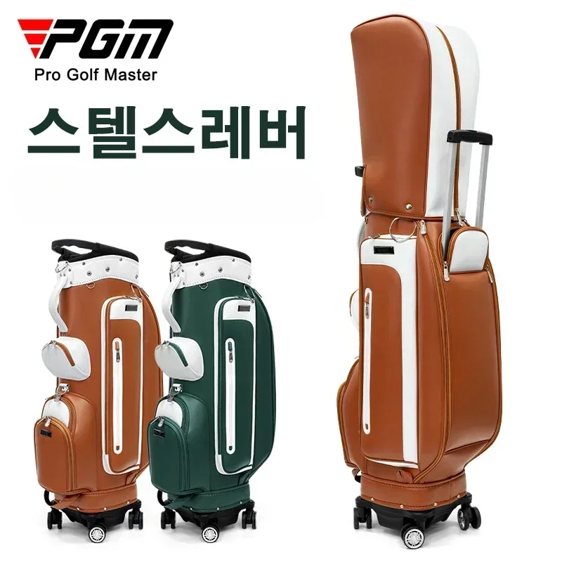 

PGM 2024 женская сумка для гольфа, сумка на колесиках для гольфа, водонепроницаемая микрофибра, четыре колеса, можно Толкать/буксировать, товары для гольфа QB127