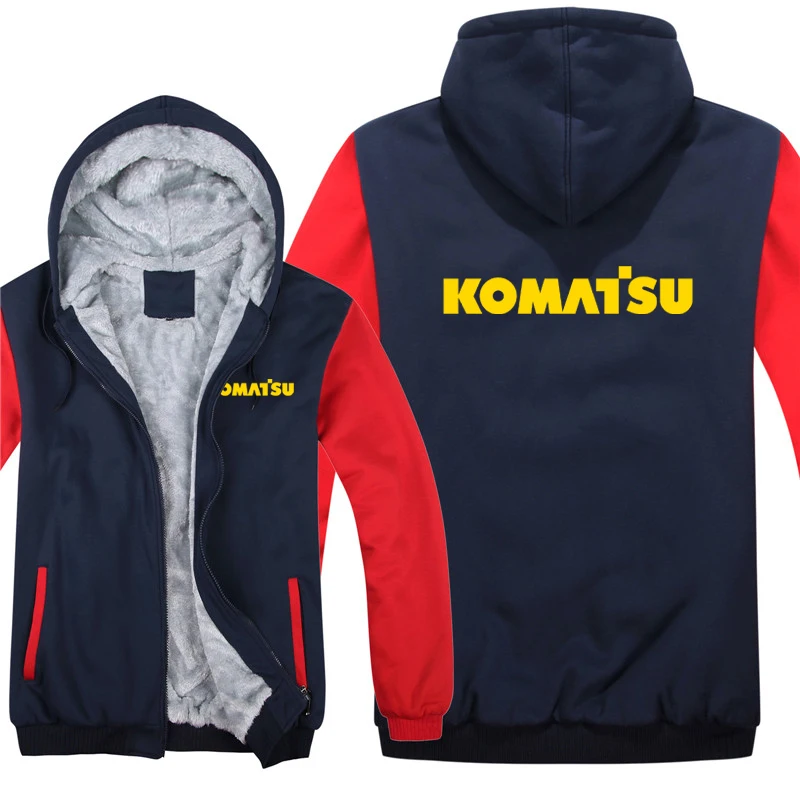 Komatsu Hoodies Men Coat Winter Warm Fleece Komatsu Sweatshirts Jacket 3
