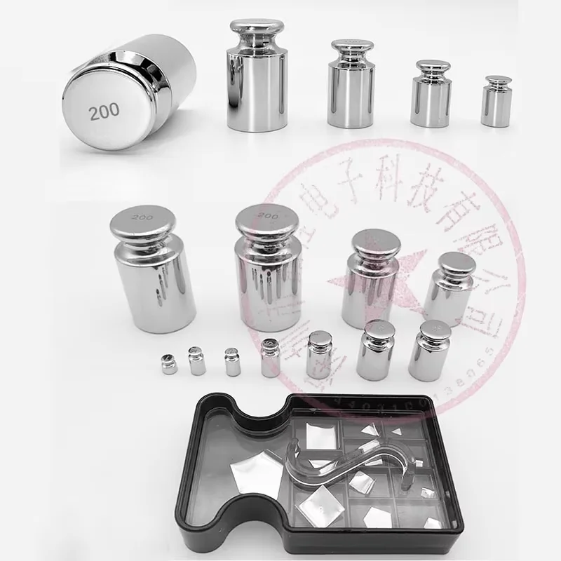 23pcs set 1mg-200g M1 F1 F2 E2 grade Stainless steel Milligram Calibration Weight Set For Electric scale Balance Test