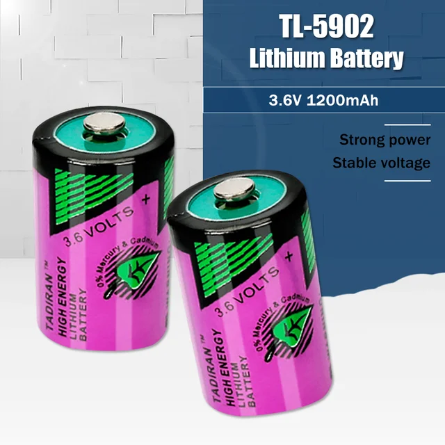 (pack of 2PCS) 3.6V 1/2AA Size ER14250 LS14250 1200mAh Meter Battery Set USA