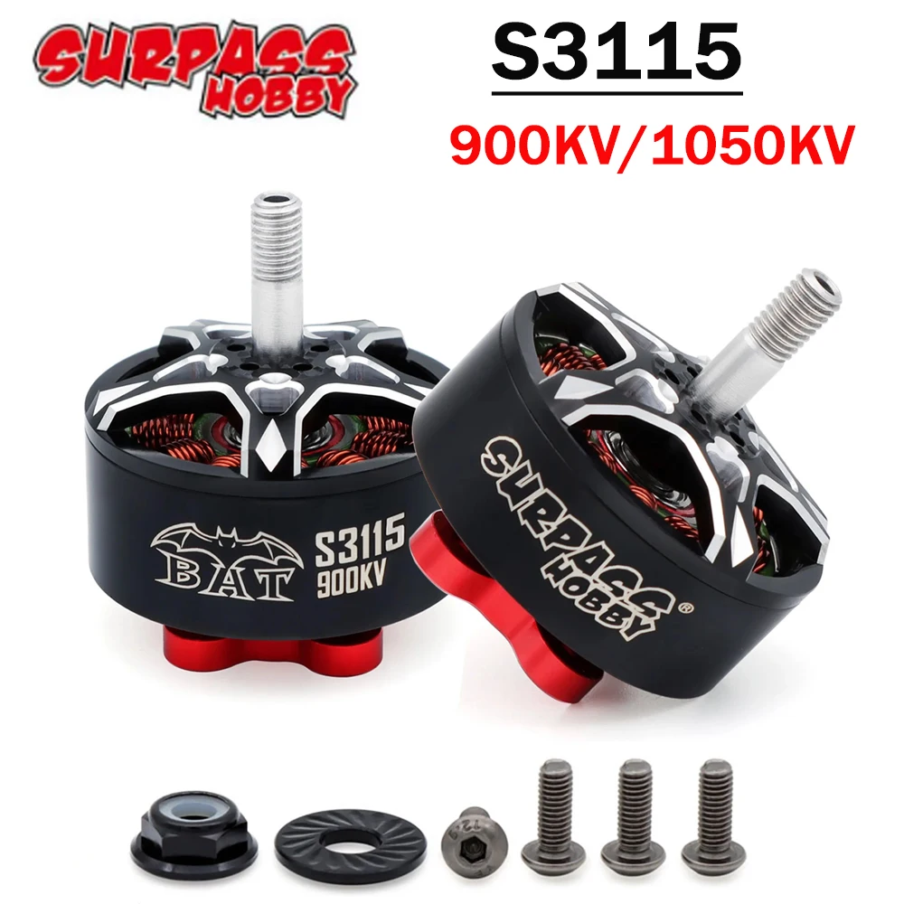 

Surpass Hobby S3115 900KV /1050KV 5-8S M5 Steel Shaft Outrunner Brushless Motor for FPV Racing Drone Quadcopter Multicopter