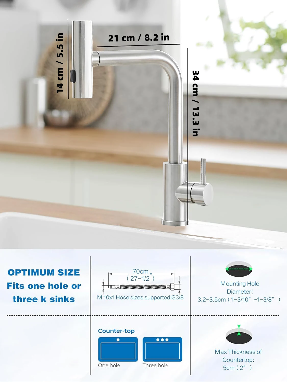 Kitchen Faucets Pull Out Rotation Waterfall Stream Sprayer Head Sink Mixer Brushed Nickle Water Tap Accessorie