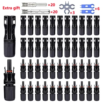 400/200/100/40/20/10ชิ้นชุดเชื่อมต่อพลังงานแสงอาทิตย์1000V แผง30A ตัวเชื่อมต่อ Solor สำหรับสายเคเบิล PV/MC 2.5/4/6mm2 1