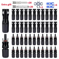 400/200/100/40/20/10 Pcs Photovoltaic Solar Connector Kit 1000V 30A Panel Solor Connectors for PV/MC Cable 2.5/4/6mm2 1