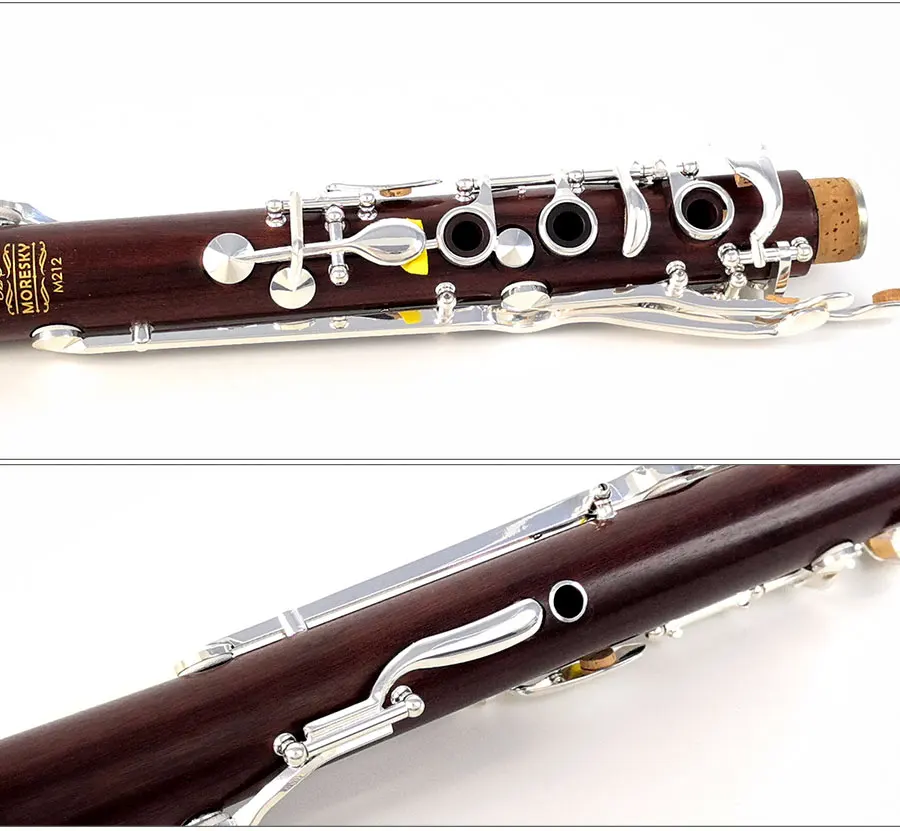 Description Picture 3 of itemMORESKY Oehler German System Klarinette G Tune Redwood Mopane Clarinet Silver Plated 20 Keys M212