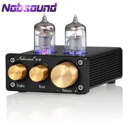 Nobsound NS-10P Mini Vacuum Tube Preamp HiFi Audio 6J1 Valve Pre-Amplifier With Treble&Bass Tone Control Black Audiophile