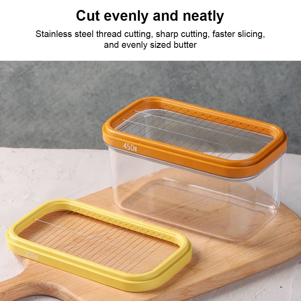Rectangular Butter Dish With Cutter Butter Keeper Storage Box Container Baking Tools
