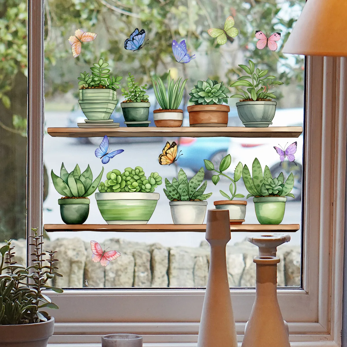 Window Stickers Wall Stickers for Home Display Windows Glass Self-adhesive Electrostatic