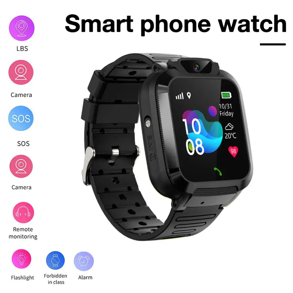 Q16S Kids Smart Watch Waterproof SOS Phone Watch Positioning Finder Touch-Screen Call Phone Watch  For Boys Girls